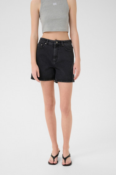 Dena HW Shorts Washed Black