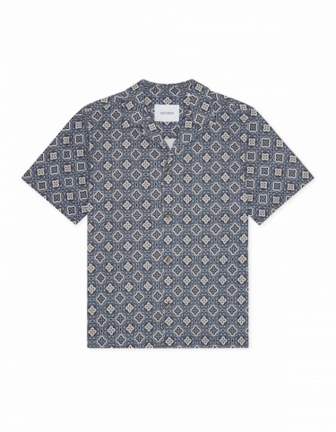 Lukas Arabesque Shirt Blue Fog