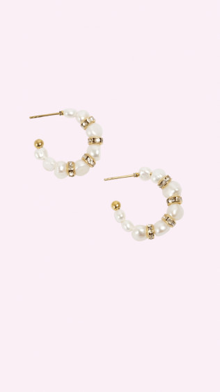 Garland Earring Gold Tone Damli