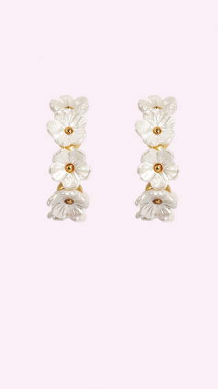 Seven Blooms Earring Gold Tone Damli