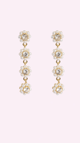 Sunlit Garden Earring Gold Tone Damli