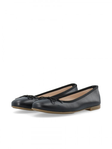Madison Ballerina Smooth Leather Black