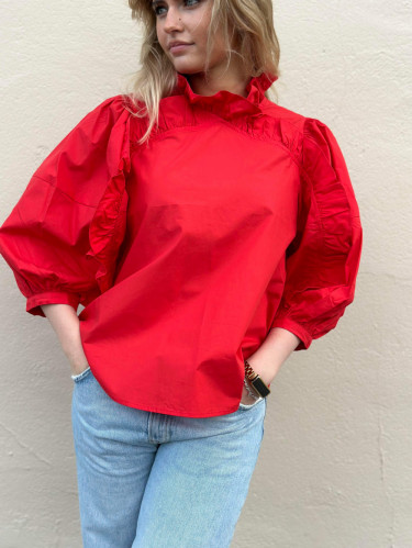 Angelia Blouse Red