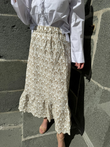 Aprilla Ankle Skirt Star White