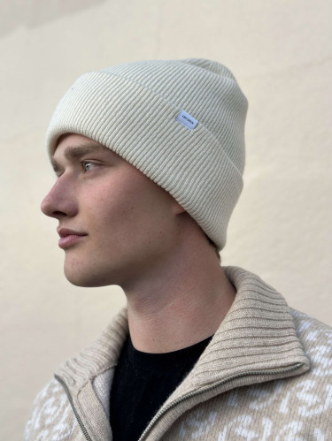 Wayne Wool Beanie Ivory