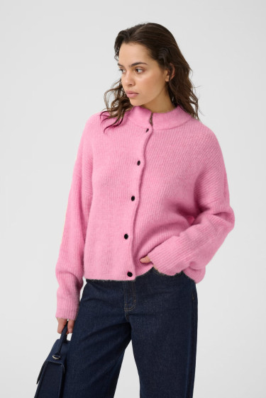 Alpha Short Cardigan Begonia Melange