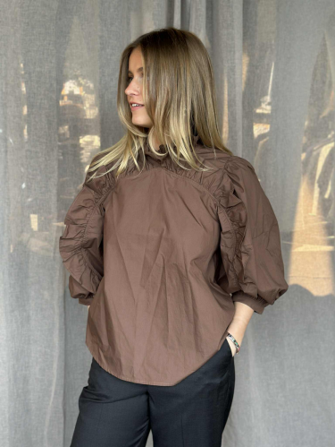 Angelia Blouse Brown