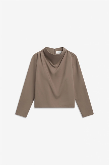 Beverly Top taupe grey