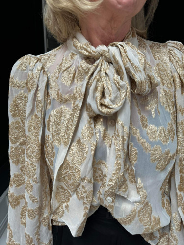 Brocade georgette blouse