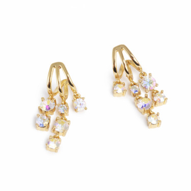 Butterflies Earrings Gold Tone Damli