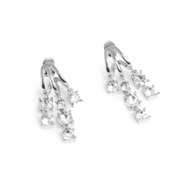 Butterflies Earrings Silver Tone Damli