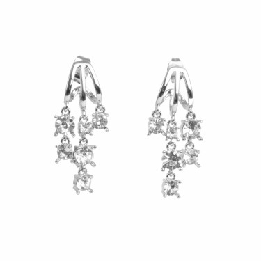 Butterflies Earrings Silver Tone Damli