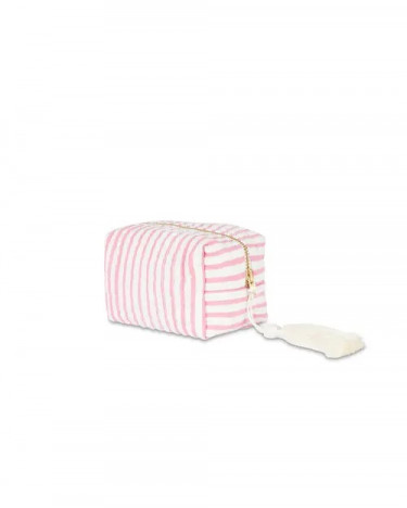 Cosmetic Bag Pink Stripe