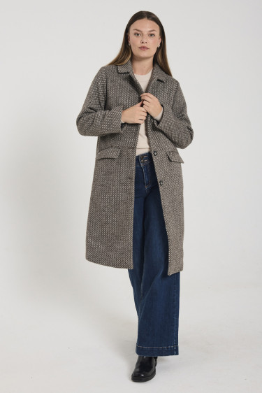 Nadim Long Jacket Morel w Moonbeam
