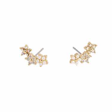 Hello Goodbye Earrings Gold Tone Damli