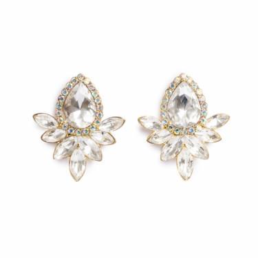 Here I Am Earrings Gold Tone Damli