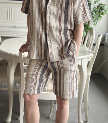 Regsal Shorts Egret/Multi Stripe