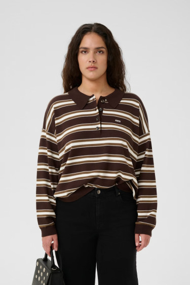 Paige Polo Pullover Mole/Dark Beech