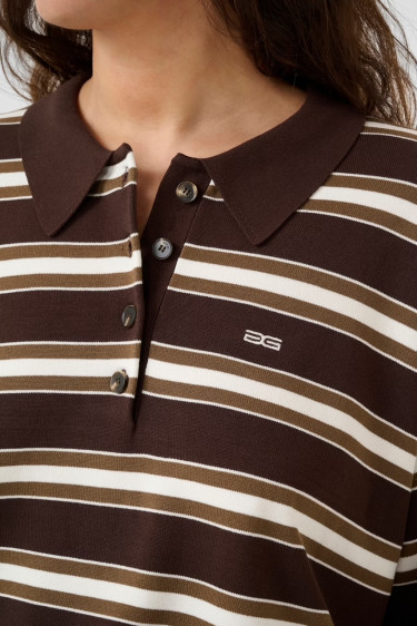 Paige Polo Pullover Mole/Dark Beech