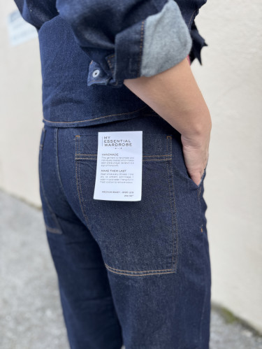 Cleo 143 Mid Wide Dark Blue Un-Wash