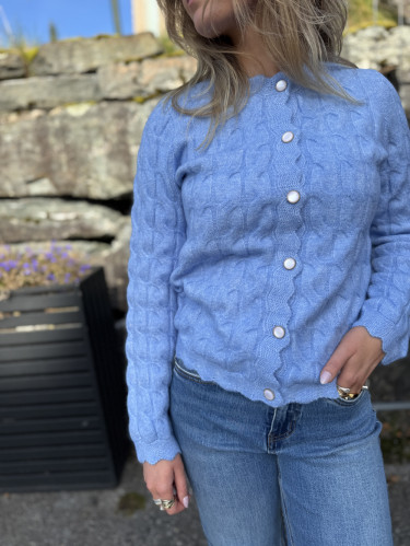Bubera LS Knit Cardigan Vista Blue