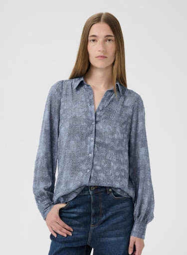 Addison Shirt dotted surface blue