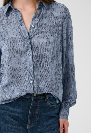 Addison Shirt dotted surface blue