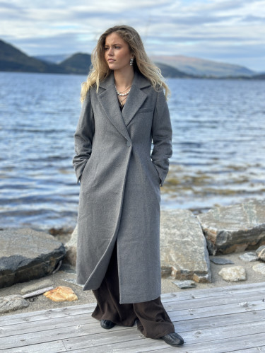 Iris Tailored Coat Dk Grey Melange
