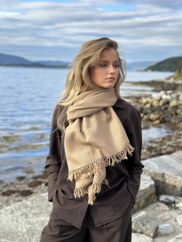 Ull Skjerf Beige