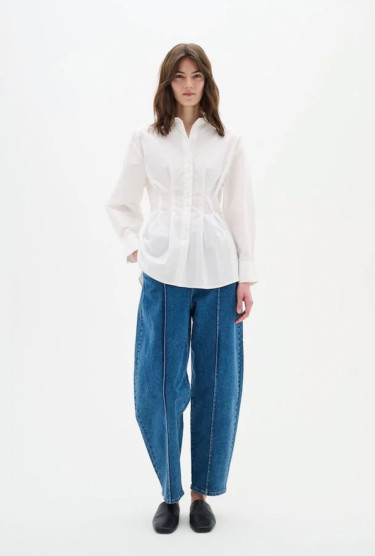 Merlissa  Waist Shirt Pure White