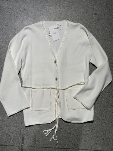 Brema LS Knit Cardigan Star White