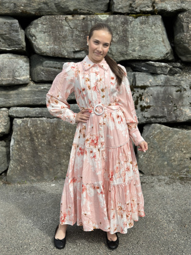 Billa LS Long Dress Chintz Rose