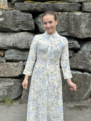 Savanna Long Shirt Dress Star White/Sumelli