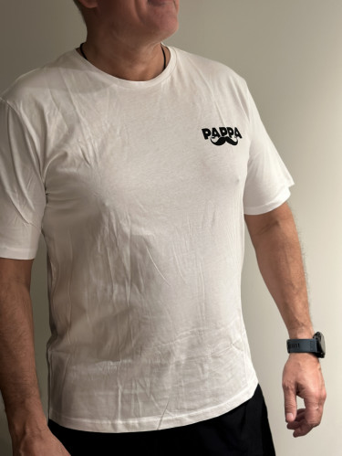 Papa Tee Bright White Print