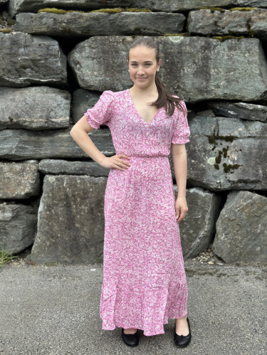 Chianti ss long dress FUCHSIA PINK