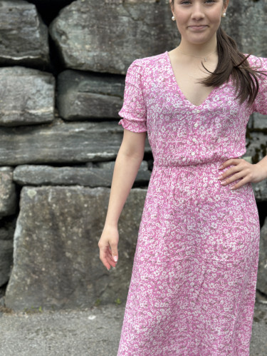 Chianti ss long dress FUCHSIA PINK
