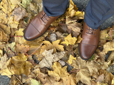 Oslo Leather Dress Shoe Brown Stone