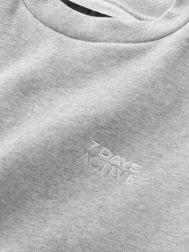 Organic Fitted Crewneck Heather Grey