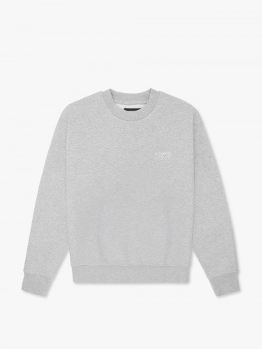 Organic Fitted Crewneck Heather Grey