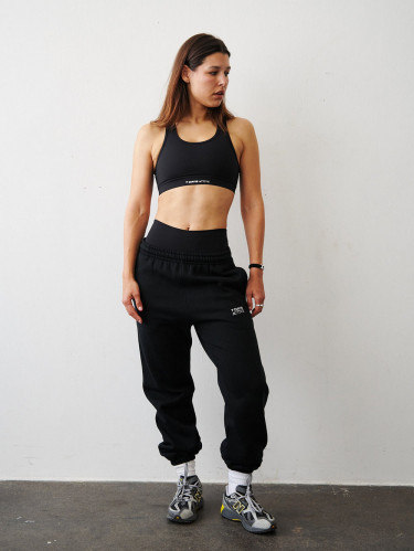 Organic Fitted Sweatpants Black