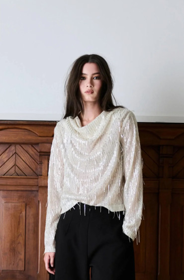 Beverly Fringe Top Lt Gold