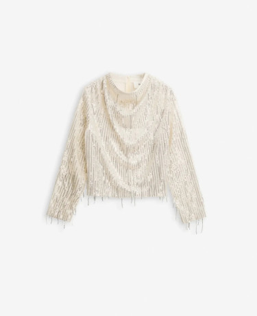 Beverly Fringe Top Lt Gold