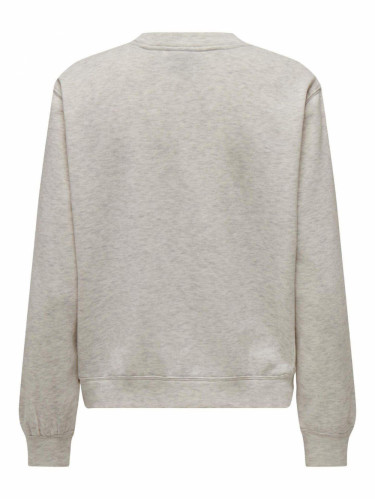 OnlDiana L/S O-neck Sweatshirt Light Grey Melange