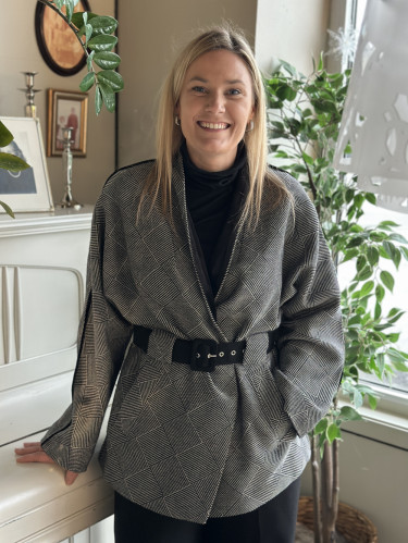 Chey Jacket Black/White Comb