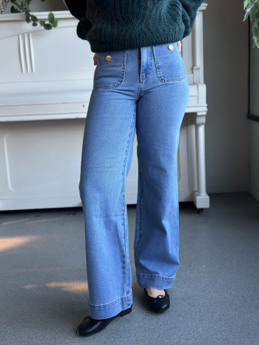 Madeline HW Wide Pocket Light Blue Denim