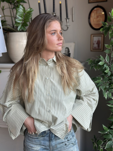 Atari Shirt Sage Stripe