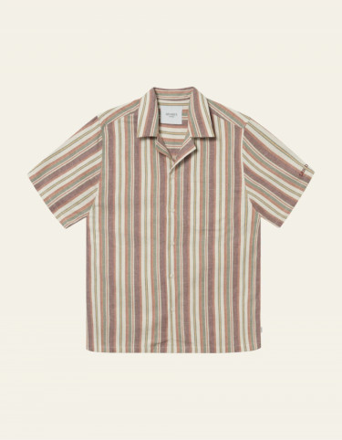 Lawson Stripe SS Shirt Burnt Red/Ivory