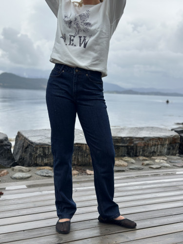 Isa 139 high straight dark blue unwashed