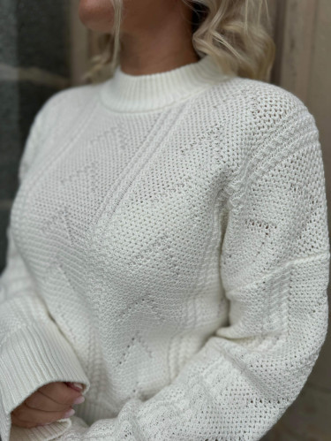 Serena Knit Sweater White