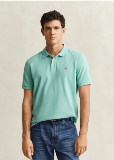 Reg Shield Pique Muted Turquoise